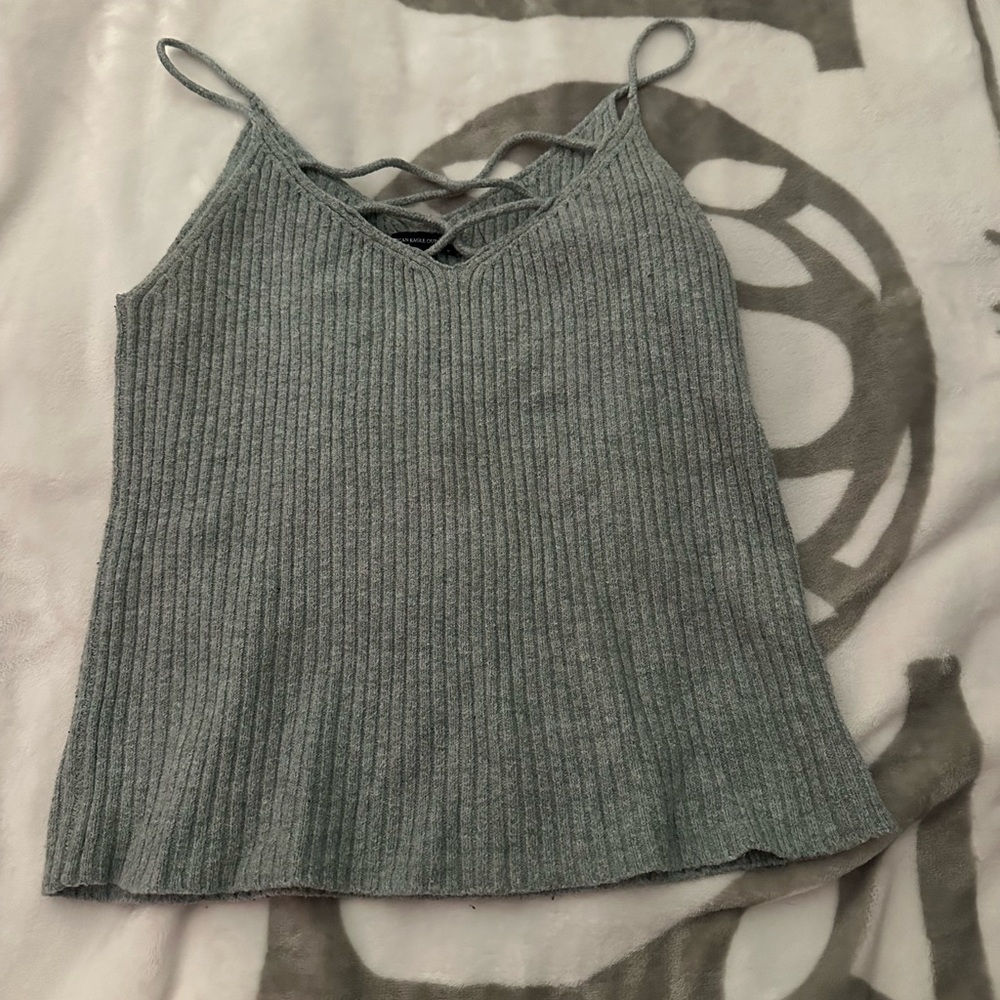 American Eagle Outfitters Gray Ribbed Camisole